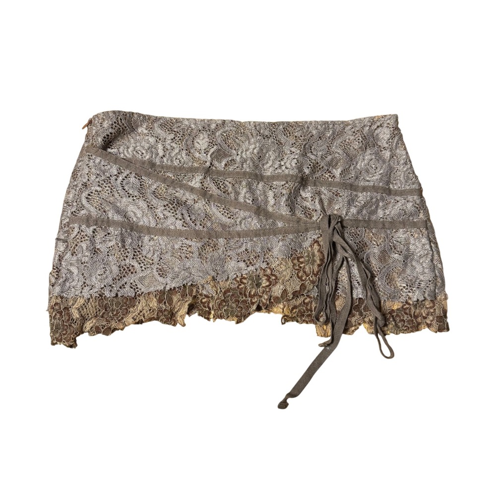 Floral Lace fairycore Mini Skirt